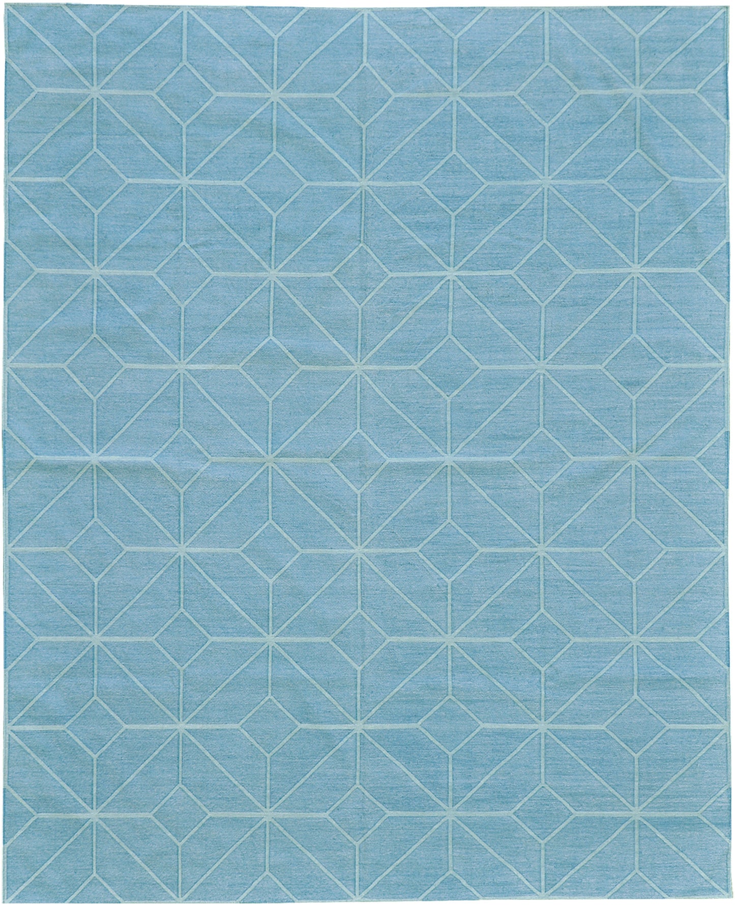 Contemporary Flat-Weave Rug Cielo Collection Diamante Turquoise