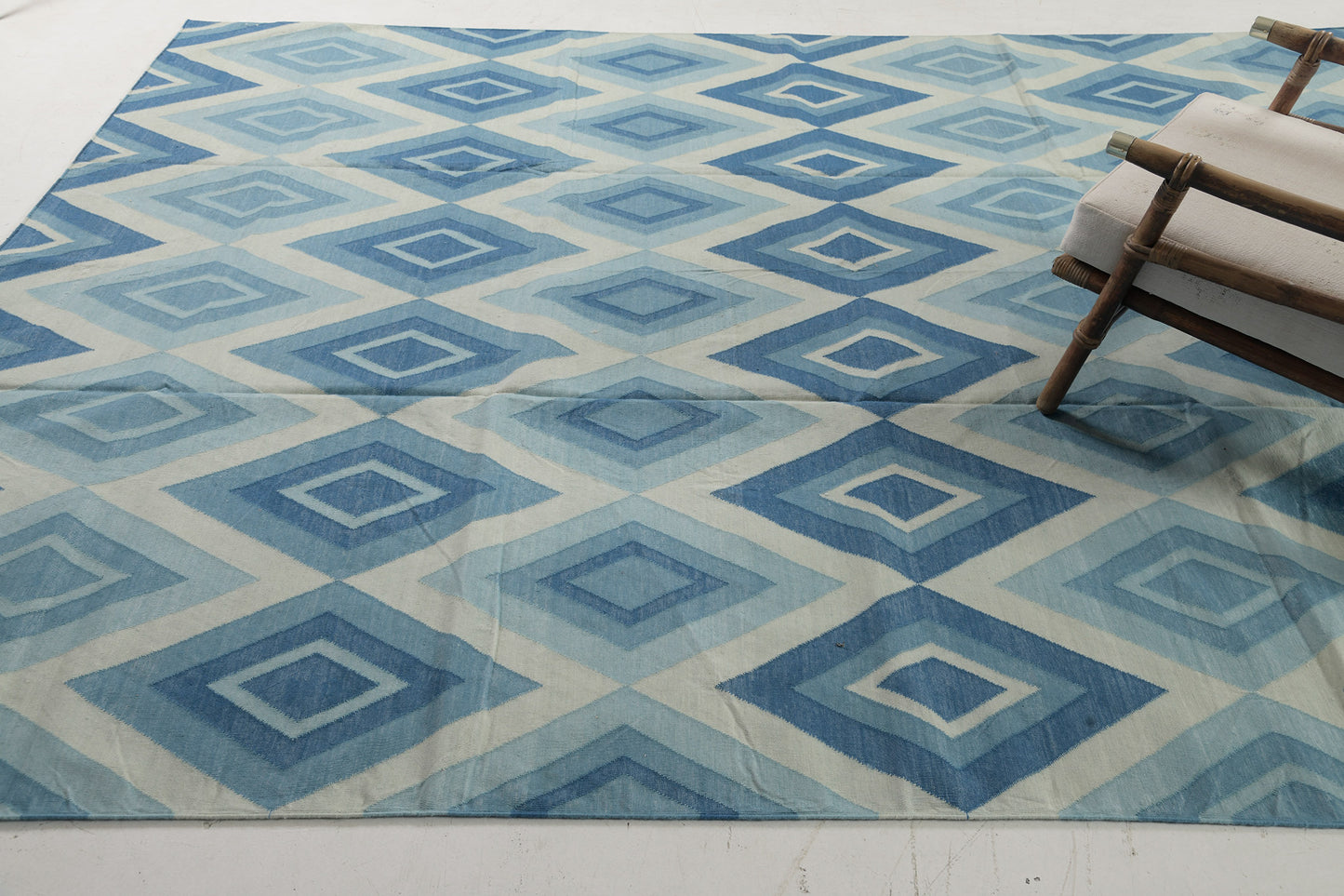 Contemporary Flat-Weave Rug Cielo Collection Permata Turquoise