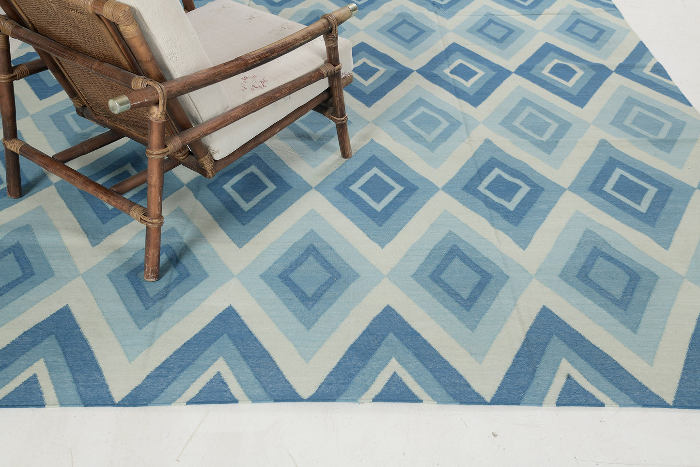 Contemporary Flat-Weave Rug Cielo Collection Permata Turquoise