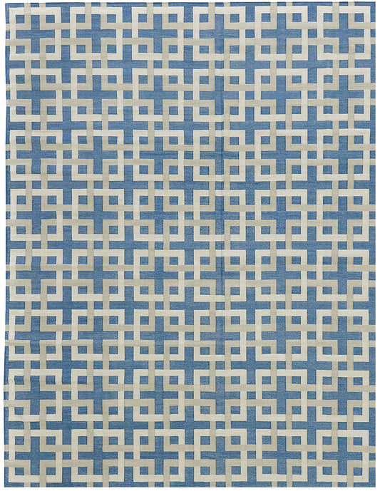 Contemporary Flat-Weave Rug Cielo Collection Estera Peacock