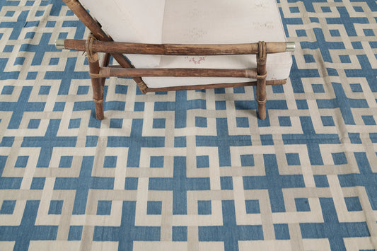 Contemporary Flat-Weave Rug Cielo Collection Estera Peacock