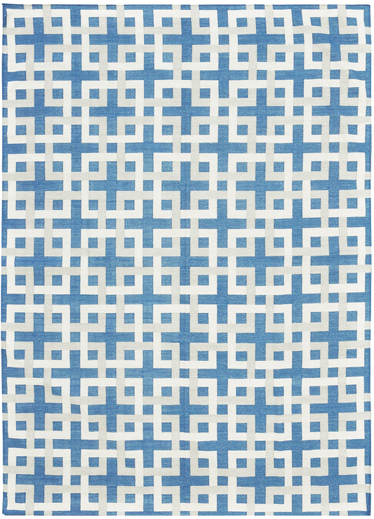 Contemporary Flat-Weave Rug Cielo Collection Estera Peacock