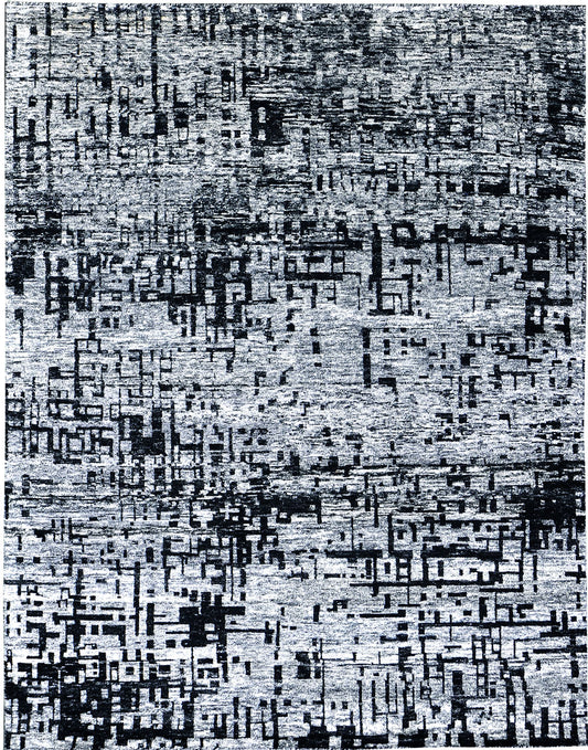 Modern Rug Image 7849 Modern Design Sari Silk Rug Echo