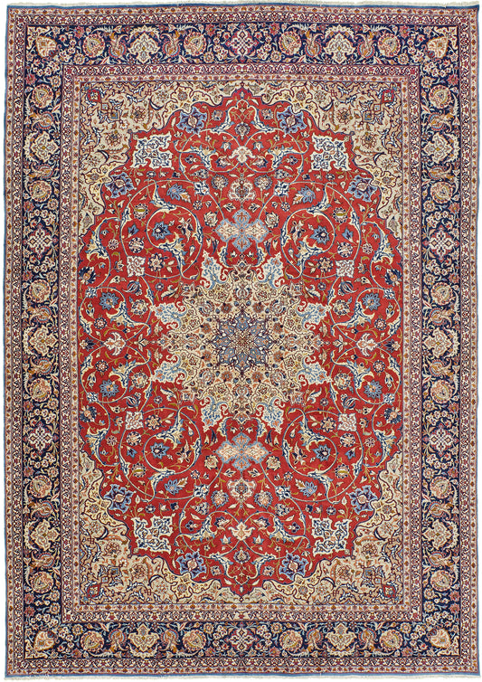 Persian Rug 3450 Vintage Persian Isfahan Rug 25800