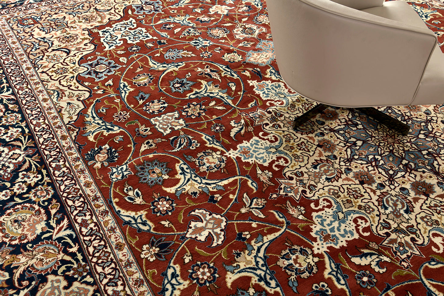 Persian Rug 3453 Vintage Persian Isfahan Rug 25800