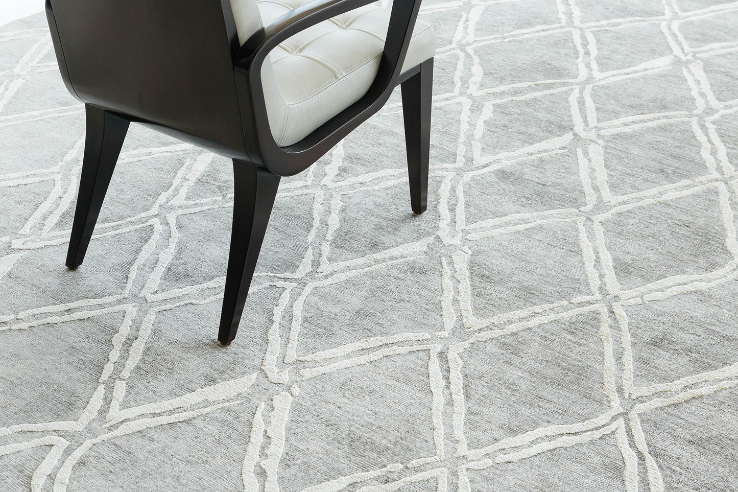 Modern Rug Image 7741 Modern Design Bamboo Silk Rug Palisade Embossed