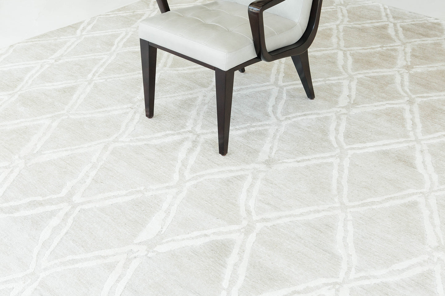 Modern Rug Image 7743 Modern Design Bamboo Silk Rug Palisade Embossed