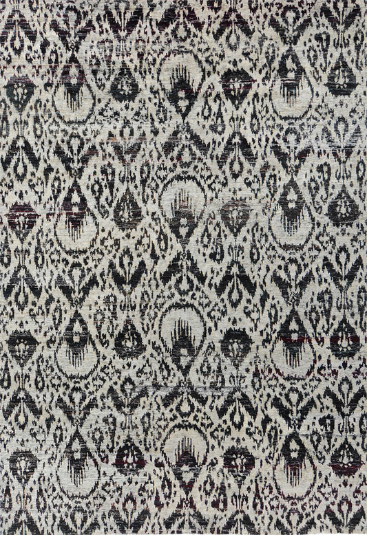 Ikat Design Rug Sari Silk
