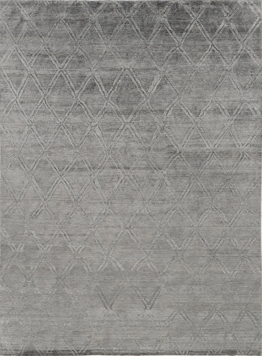 Modern Rug Image 7770 Modern Design Bamboo Silk Rug Palisade Embossed