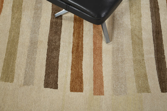 Natural Dye Contemporary Design Square Rug Mondrian Collection Modern