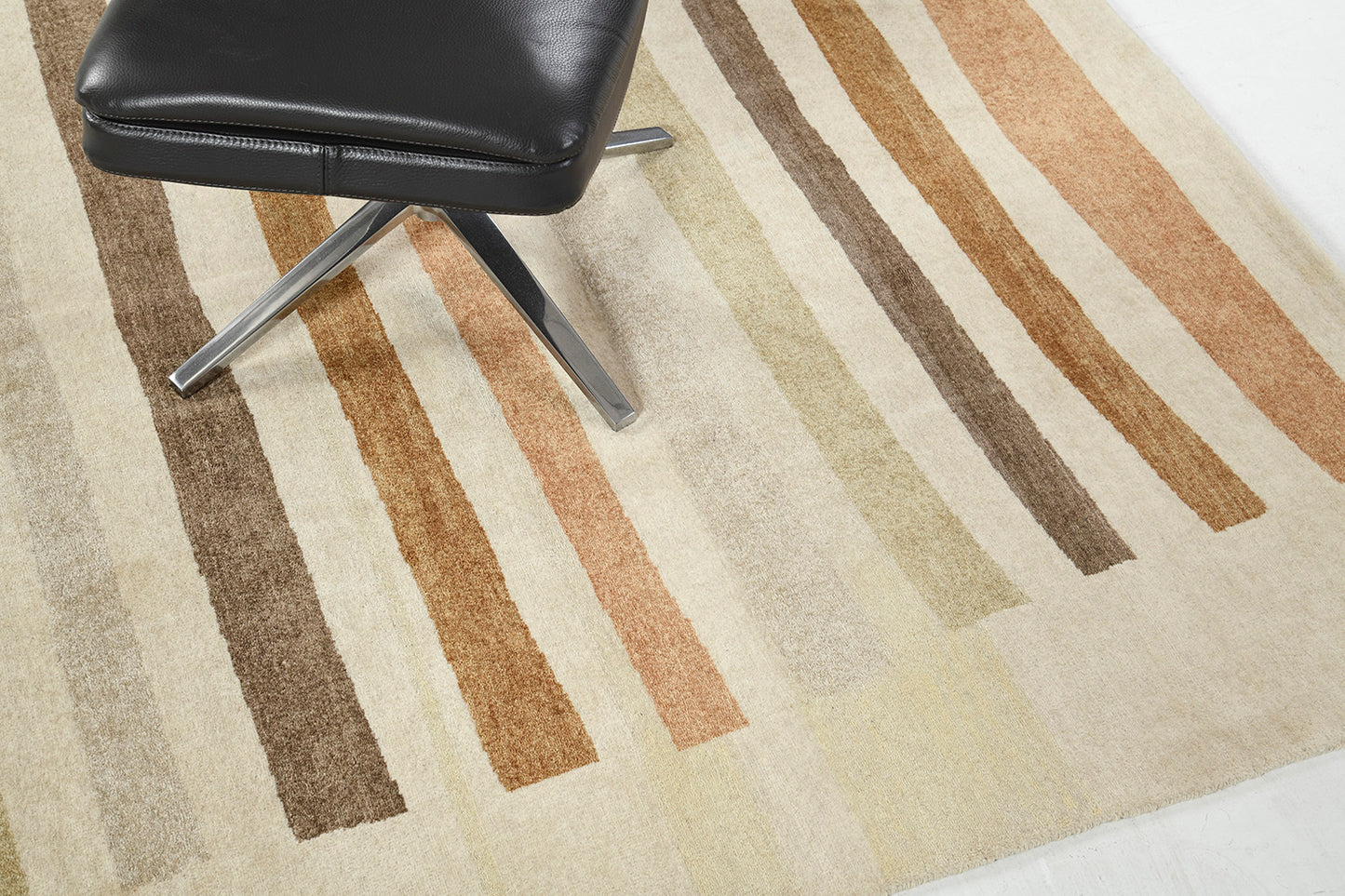 Natural Dye Contemporary Design Square Rug Mondrian Collection Modern