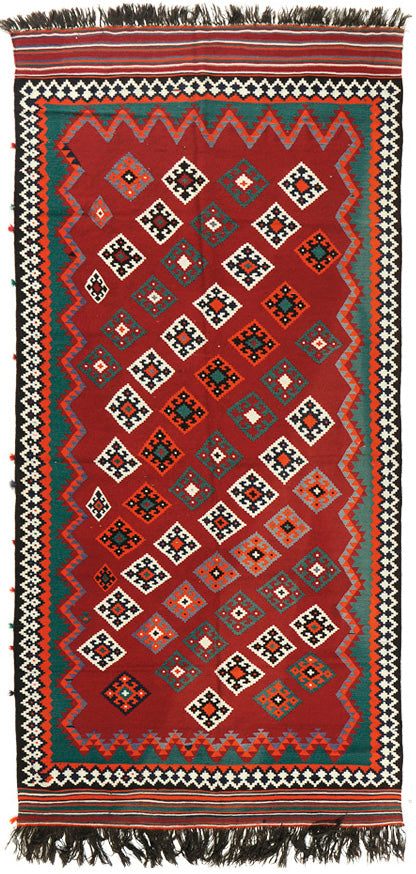 Persian Rug 3150 Vintage Northwest Persian Ghashgaei Tribal Kilim Runner 26406