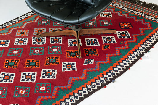 Persian Rug 3151 Vintage Northwest Persian Ghashgaei Tribal Kilim Runner 26406