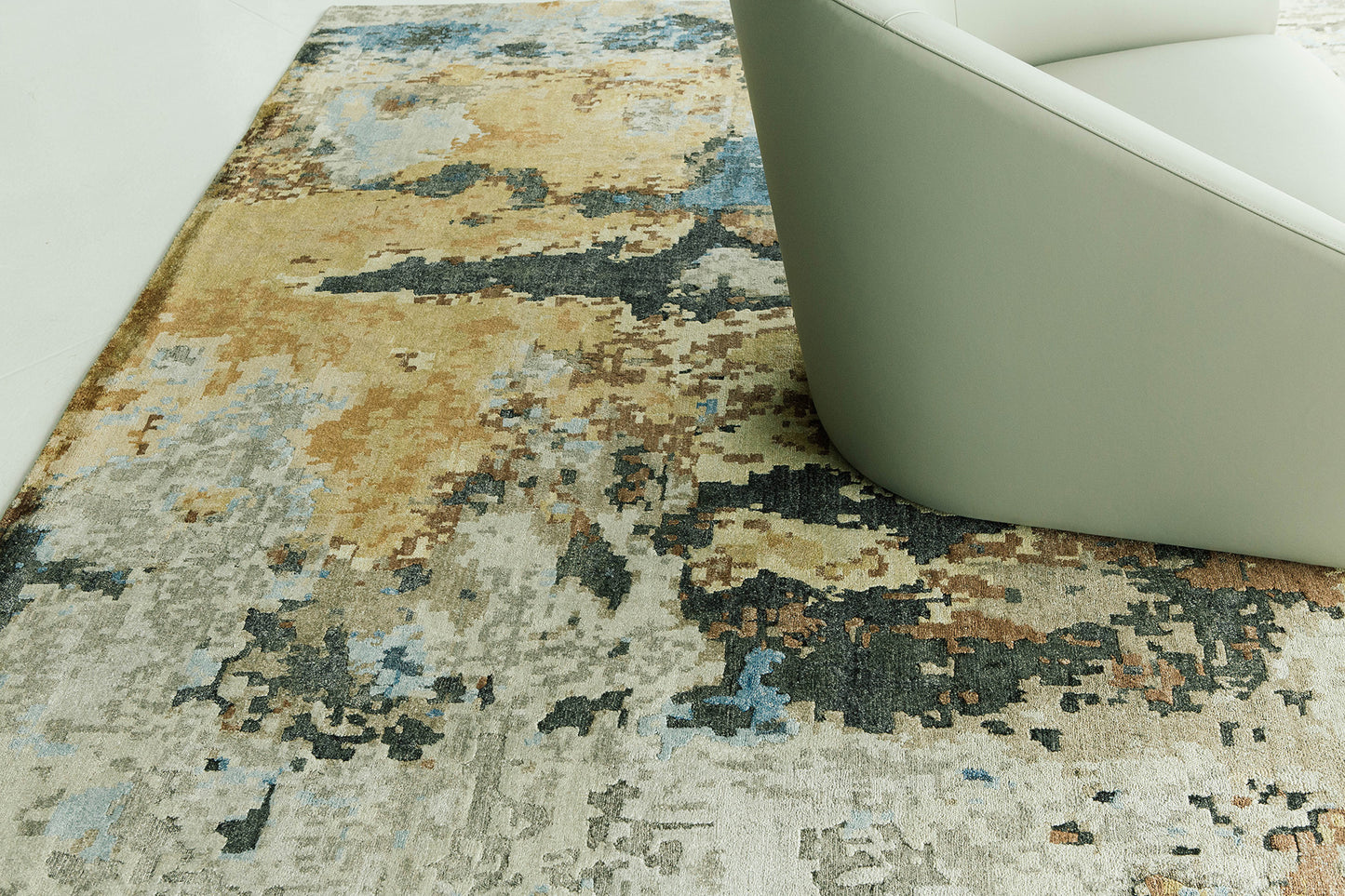 Modern Rug Image 7205 Modern Design Bamboo Silk Embossed Rug FR1314