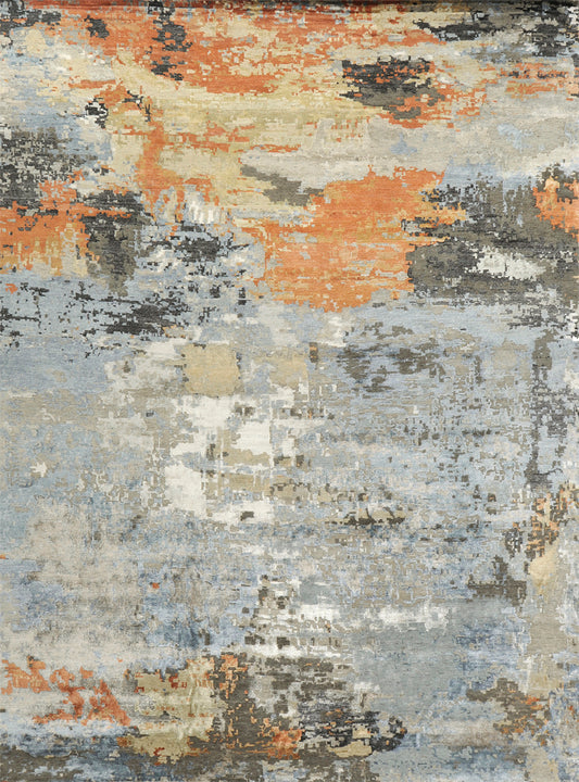 Modern Rug Image 7197 Modern Design Bamboo Silk Embossed Rug FR1315