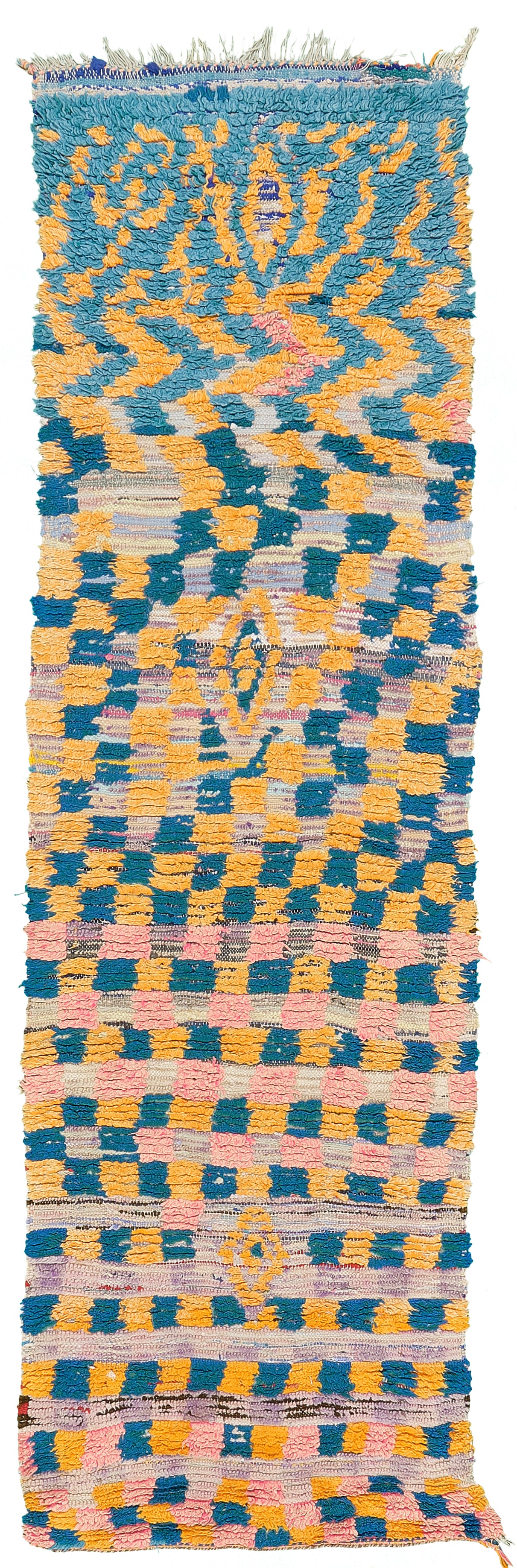 Vintage Moroccan Boujad Tribe Berber Runner