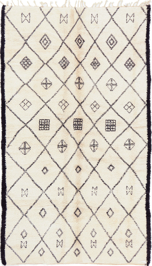 Modern Rug Image 13063 Vintage Moroccan Beni Ourain Tribe Berber Rug