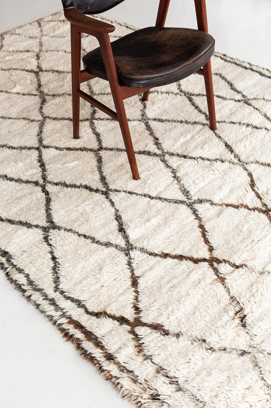 Modern Rug Image 13039 Vintage Moroccan Beni Ourain Tribe Berber Rug