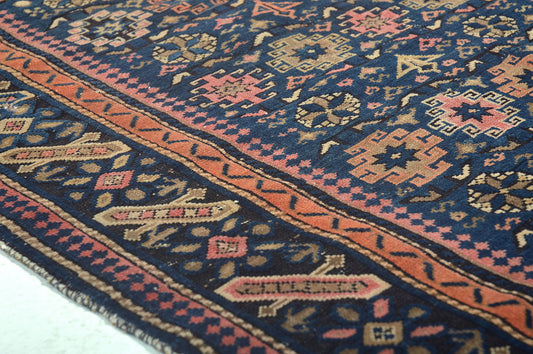 Antique Russian Chi Chi Square Rug