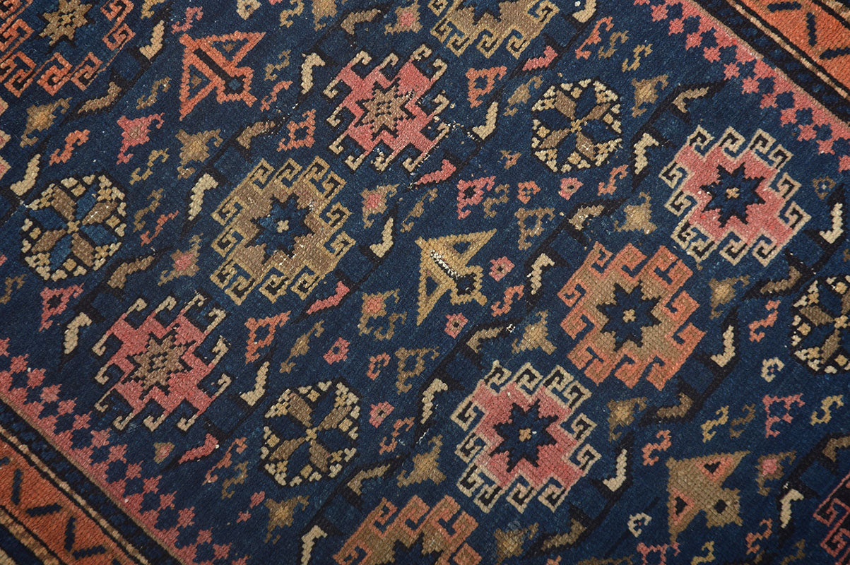 Antique Russian Chi Chi Square Rug