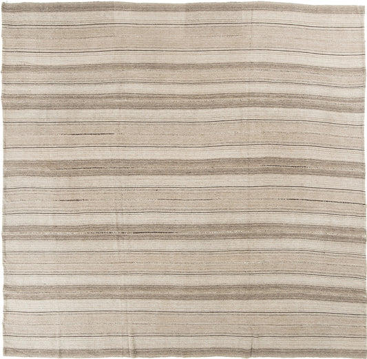 Persian Rug 3554 Vintage Persian Jejim Kilim Flat Weave Square Rug 26765