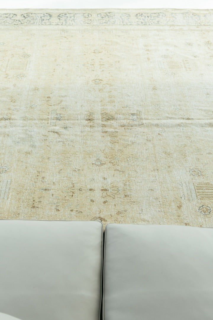 Vintage Kerman Distressed Rug