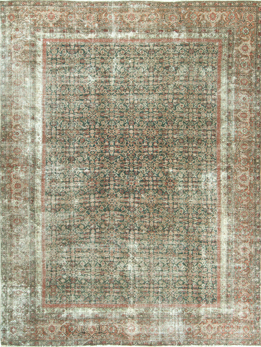 Persian Rug 2464 Antique Persian Ziegler Mahal Distressed Rug 27042