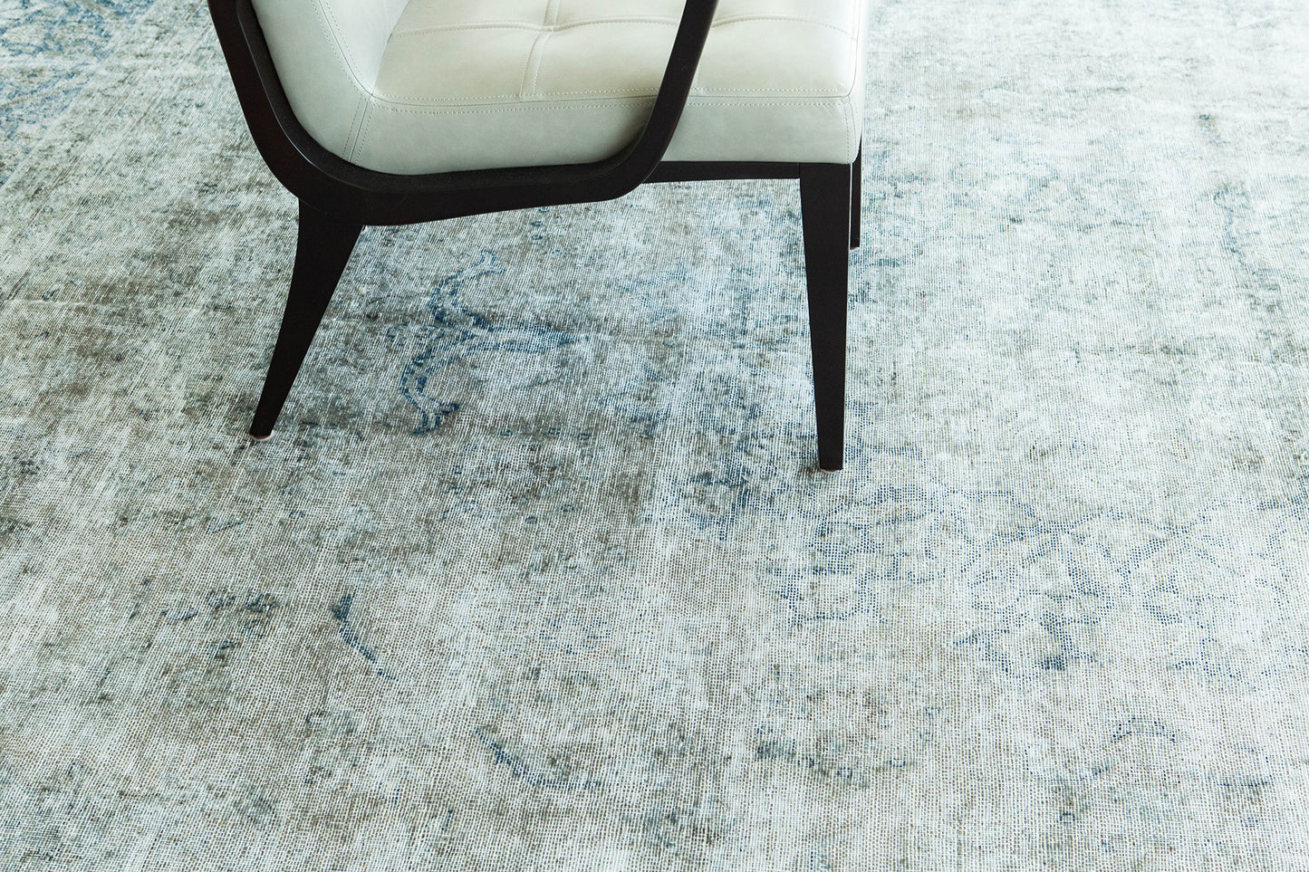 Vintage Kerman Distressed Rug