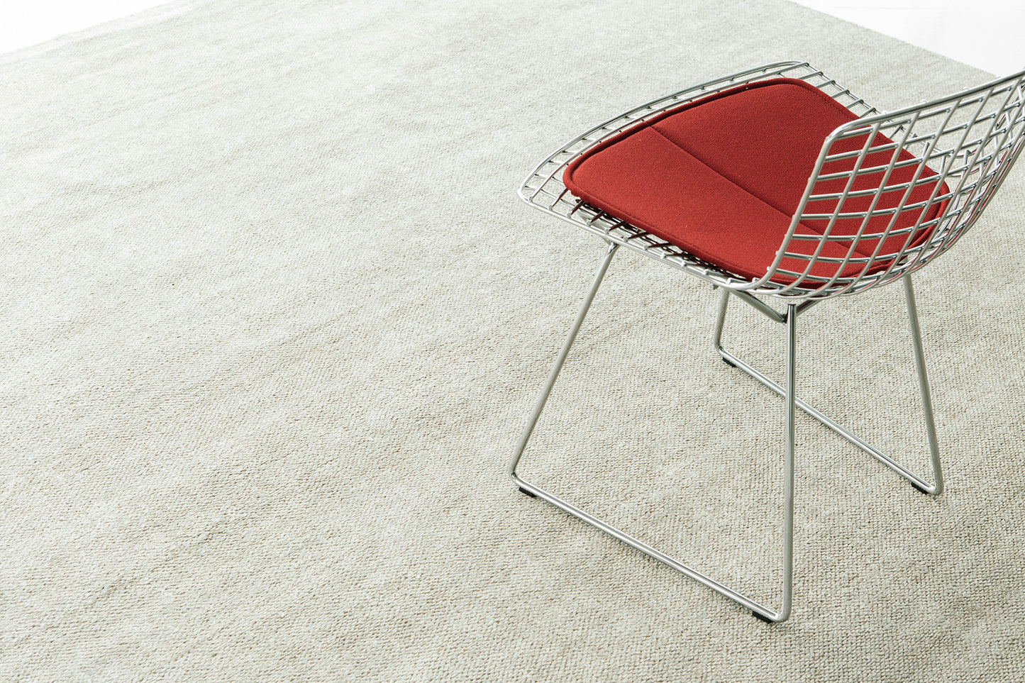 Modern Rug Image 10730 Solid, Natural Silk Rug