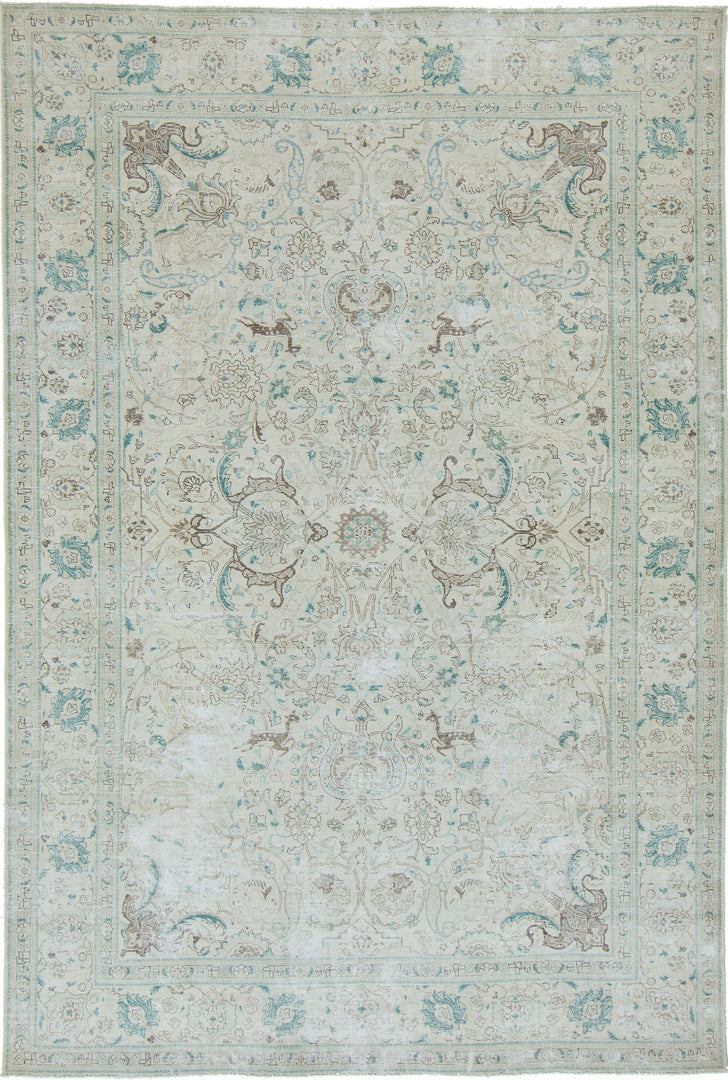 Persian Rug 4189 Vintage Persian Tabriz 28112