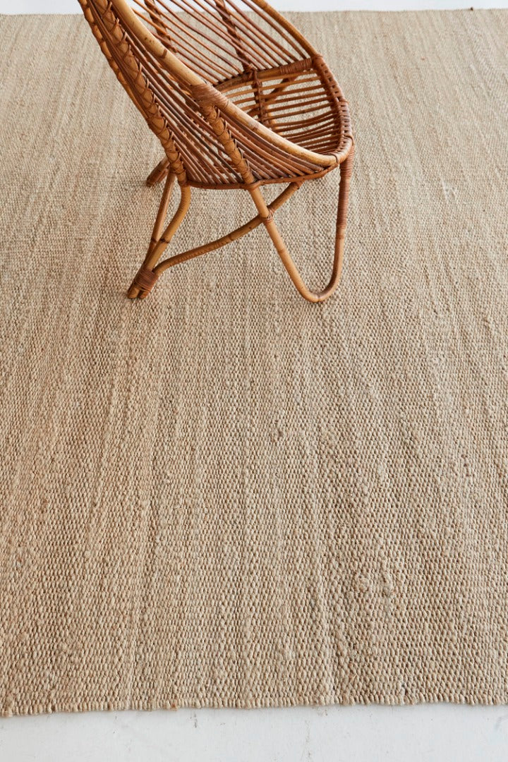 Hemp Sand Flatweave Loam White Shell