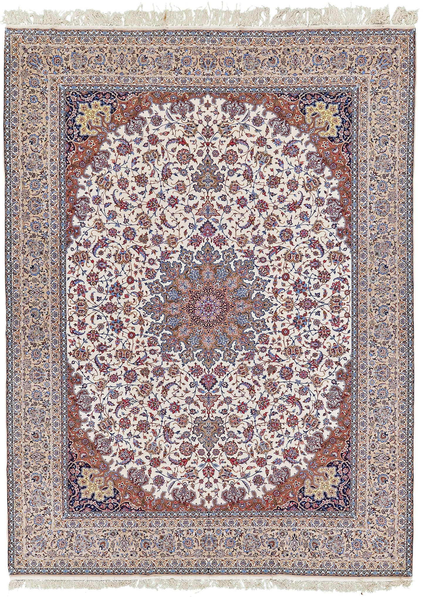 Persian Rug 3455 Vintage Persian Isfahan 29248