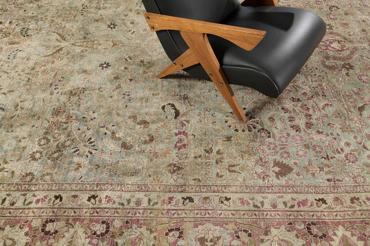 Persian Rug 4015 Vintage Persian Mashad 29320