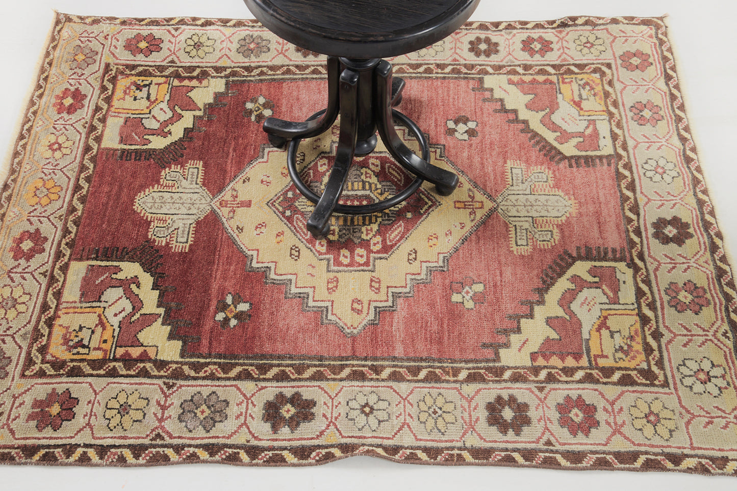 Vintage Turkish Anatolian Konya Rug