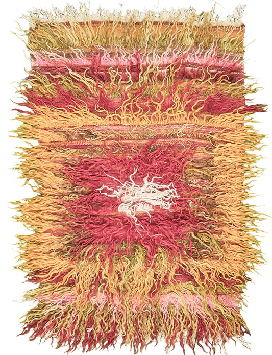 Vintage Turkish Anatolian Tulu Rug