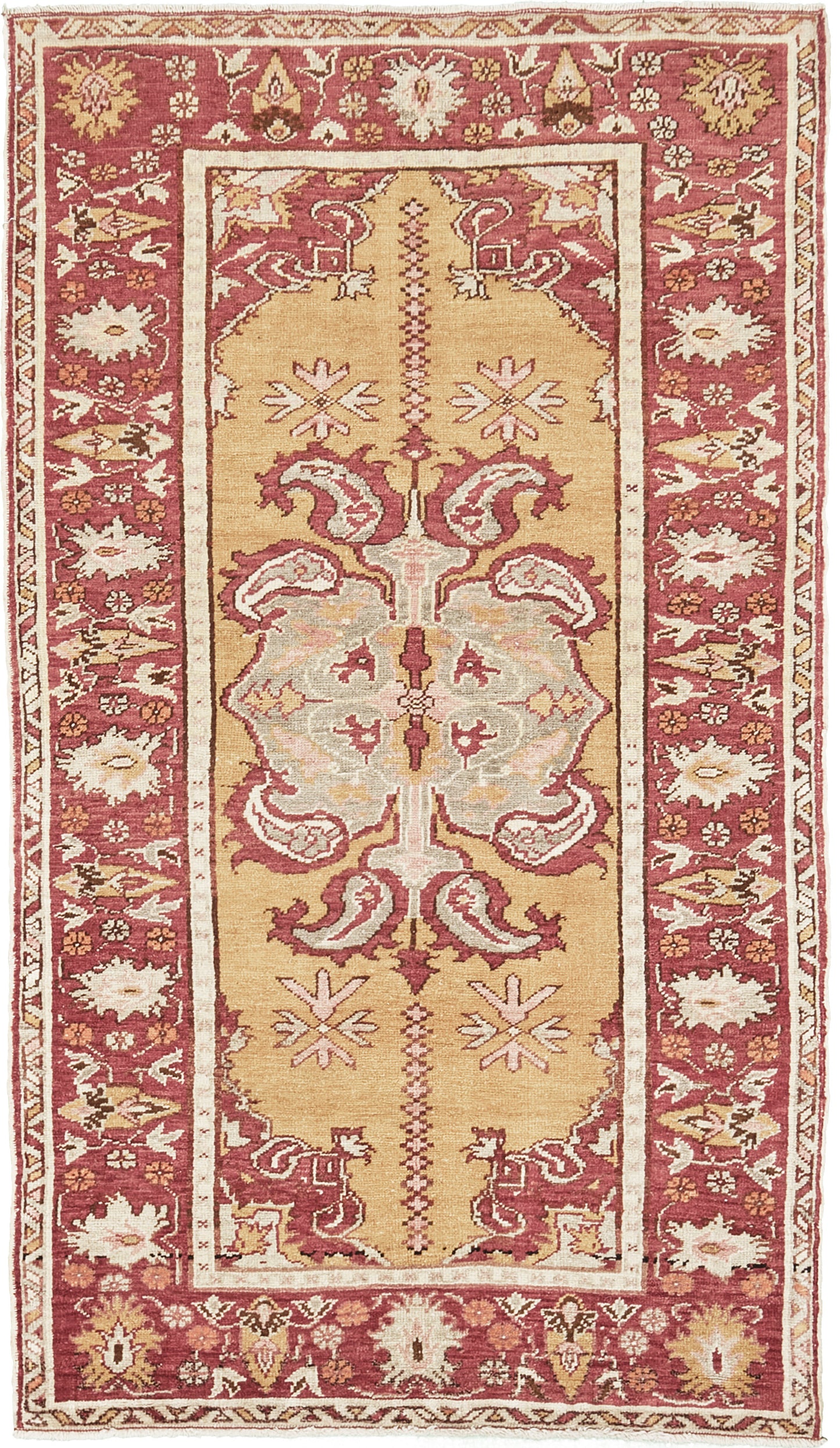 Vintage Turkish Anatolian Guney Rug