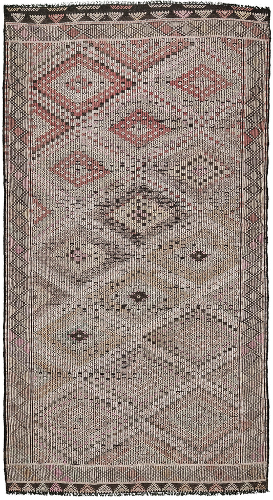 Vintage Turkish Anatolian Jejim Kilim