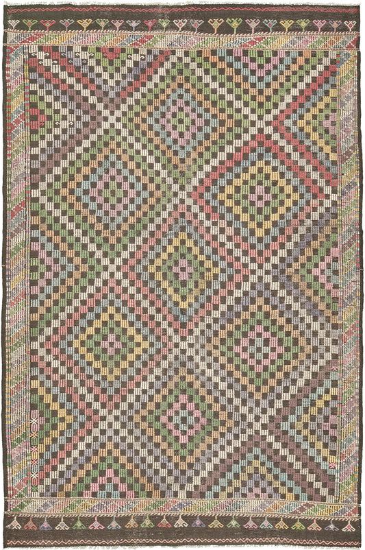Vintage Turkish Anatolian Jejim Kilim