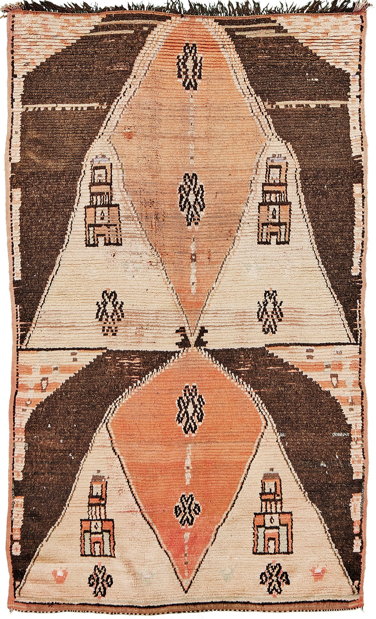 Vintage Moroccan Azilal Tribe Berber Rug