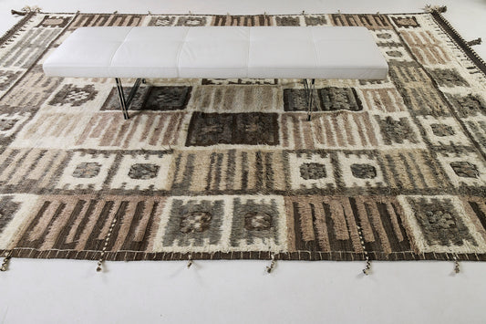 Modern Rug Image 4945 Haki, Kust Collection
