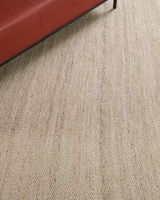 Hemp Sand Flatweave in White Shell, Loam Collection