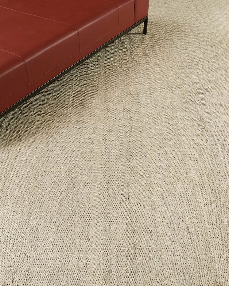 Hemp Sand Flatweave in White Tide, Loam Collection