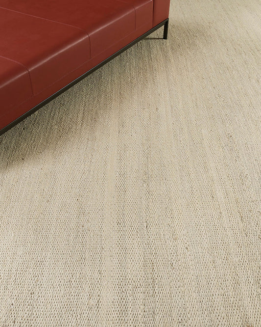 Hemp Sand Flatweave in White Tide, Loam Collection