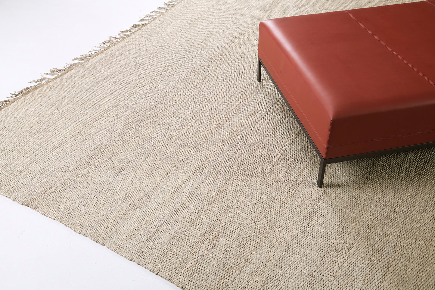 Hemp Sand Flatweave Loam White Sand