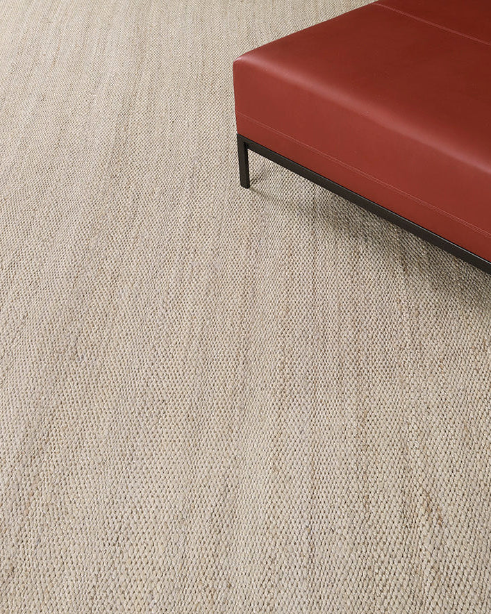 Hemp Sand Flatweave in White Sand, Loam Collection