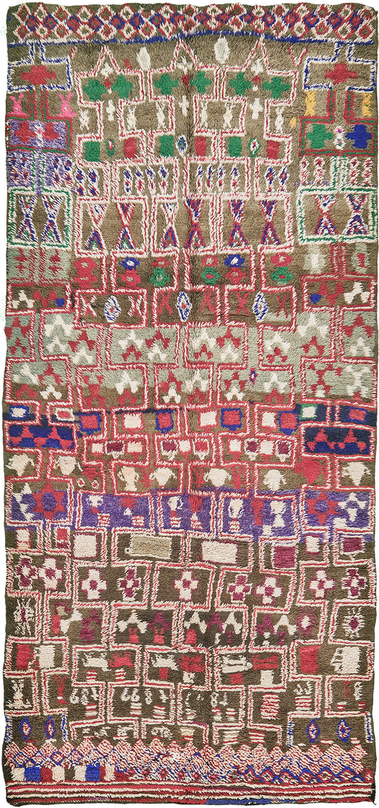 Modern Rug Image 13507 Vintage Moroccan Ourain Tribe Rug