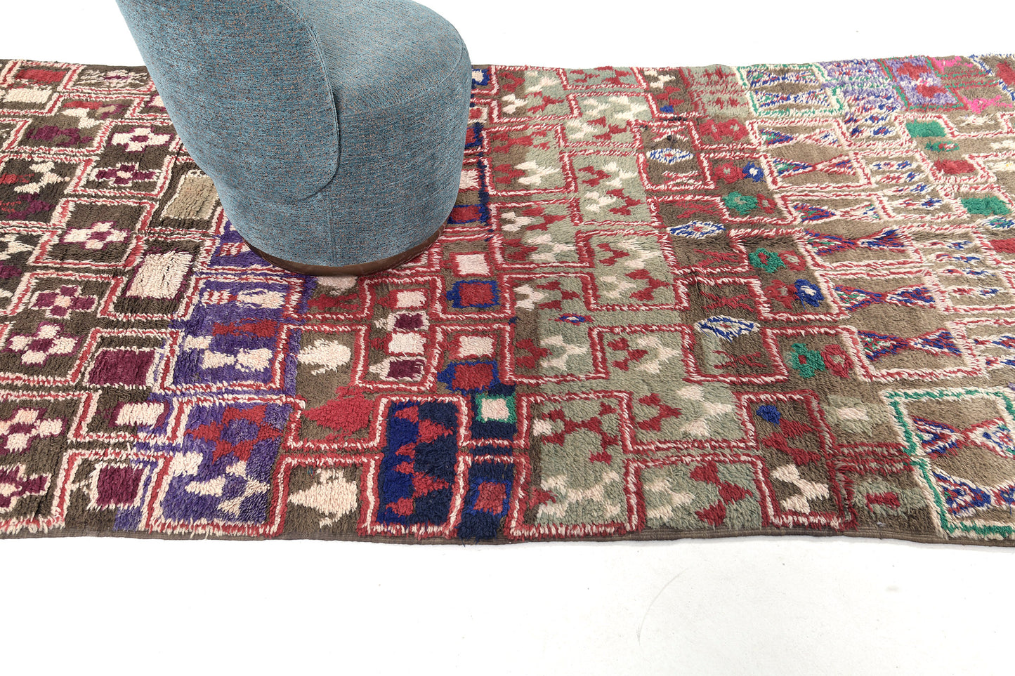 Modern Rug Image 13509 Vintage Moroccan Ourain Tribe Rug