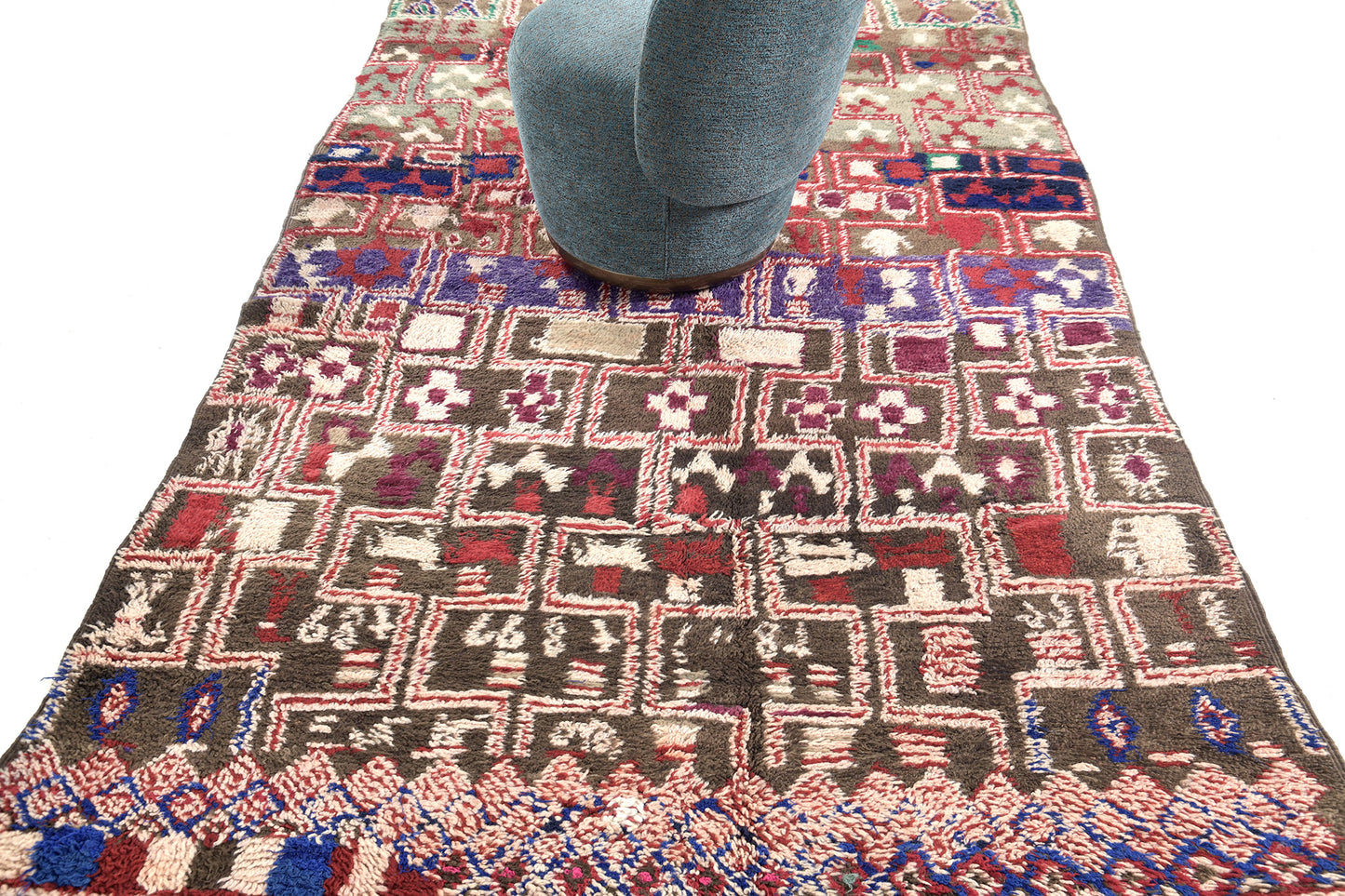 Modern Rug Image 13508 Vintage Moroccan Ourain Tribe Rug