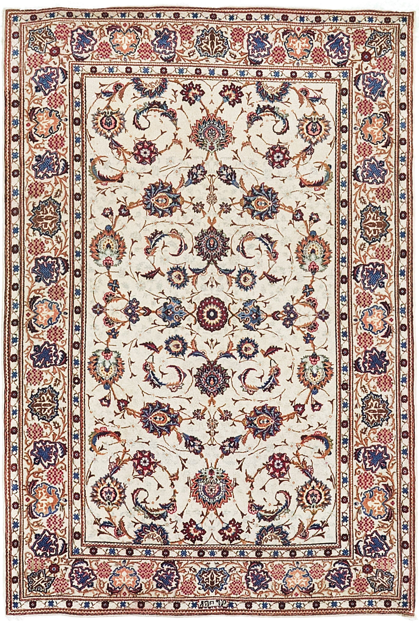 Persian Rug 3622 Vintage Persian Kashan 30405