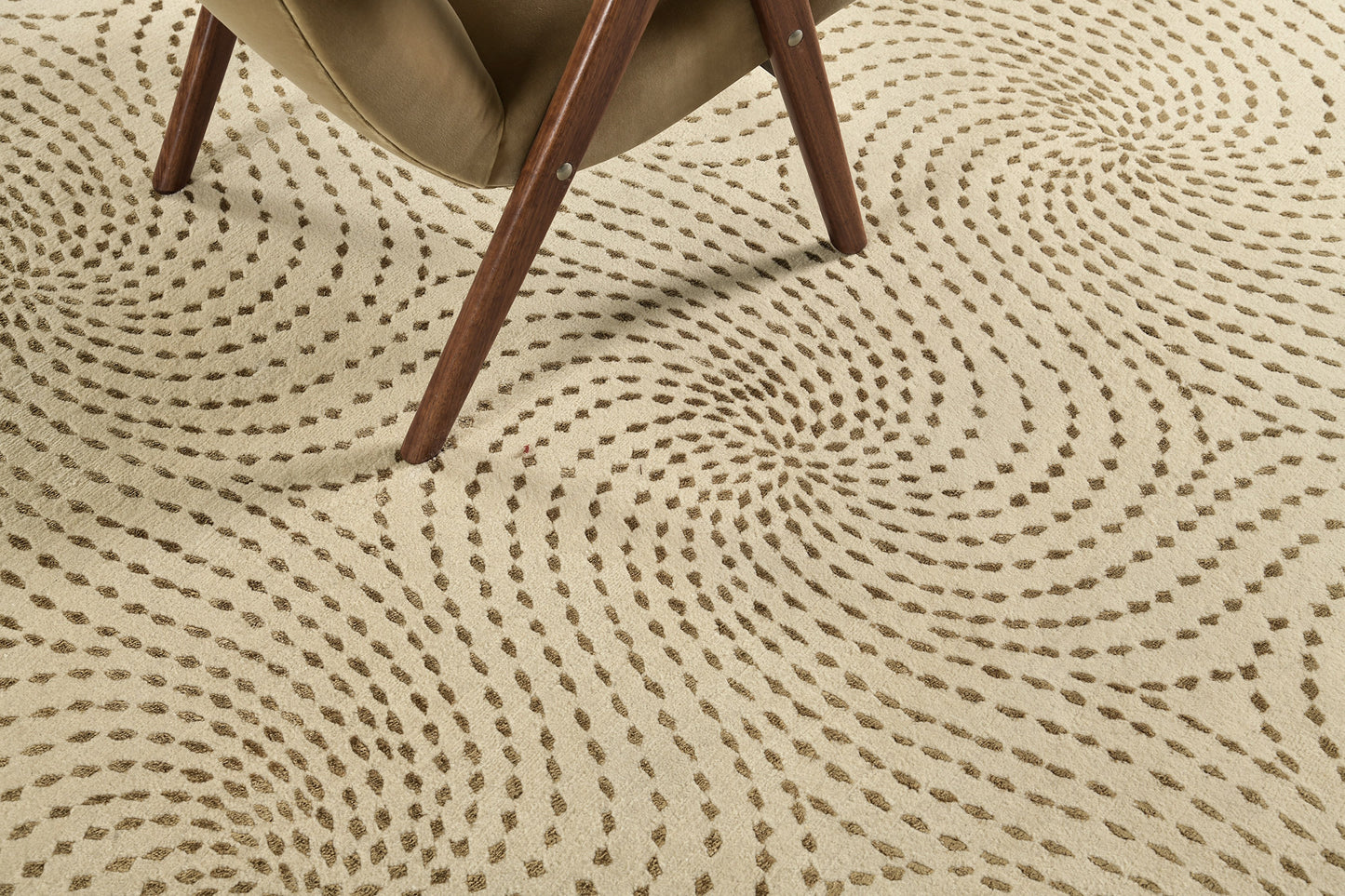 Modern Nepalese Round Rug